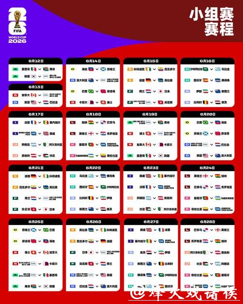 2026世界杯赛程安排全解析 2026世界杯赛程安排全解析